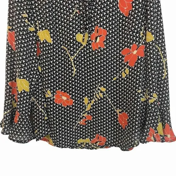 ModCloth Keyhole Floral Blouse Top - Picture 3 of 8